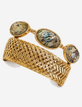 Minimalist Gold Plated Hollow Braided Open Bracelets 6W6JBR624
