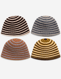 Minimalist Striped Knit Bucket Hat 6W6HAT649