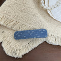 Simple Denim Frayed Hem No-Crease Hair Clip 6W6HCP1623