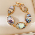 Vintage Oval Resin Disc Chain Bracelet 6W6JBR675