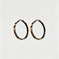 Trendy Leopard Print Circle Statement Hoop Earrongs 6W6JER758