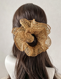 Leopard Print Mesh Hair Scrunchies MK2BW6W6HSR44