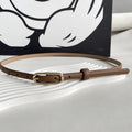 Minimalist Solid Color Skinny PU Leather Belt 6W6JBT189