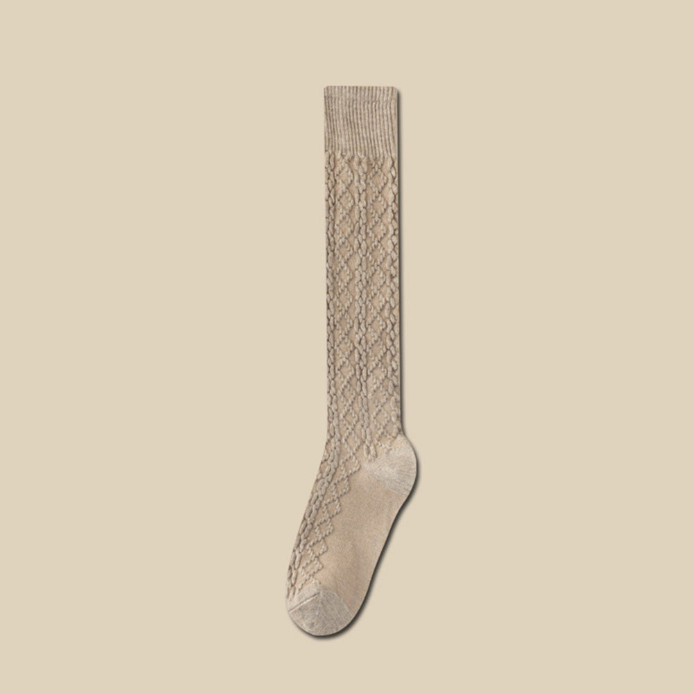 Cable Knit Calf Socks - DippedShop Wholesale - #0355