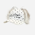 Winter Warm Letter Embroidery Faux Fur Baseball Cap 6W6HAT522