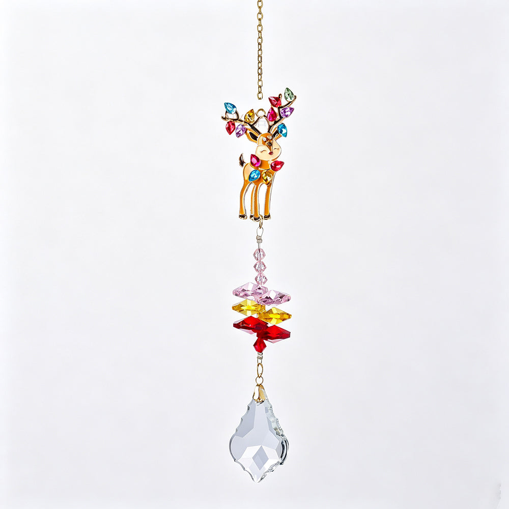 Sparkling Santa Christmas Tree Crystal Hanging Ornament 6H7HLS192