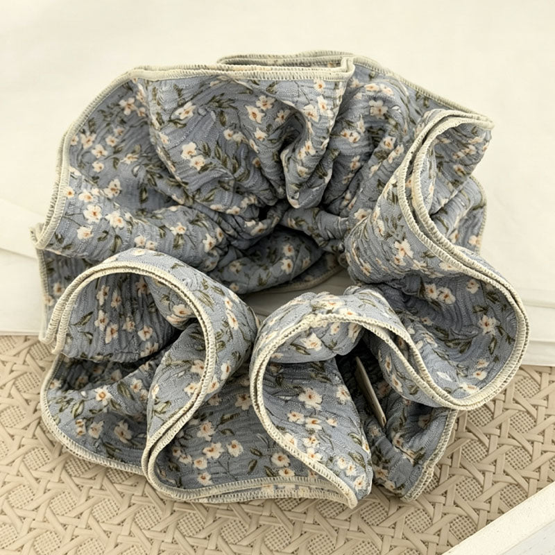 Sweet Floral Print Ruffled Hair Scrunchies 6W6HSR358