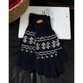 Vintage Snowflake Jacquard Full Finger Gloves 6W6GLO86