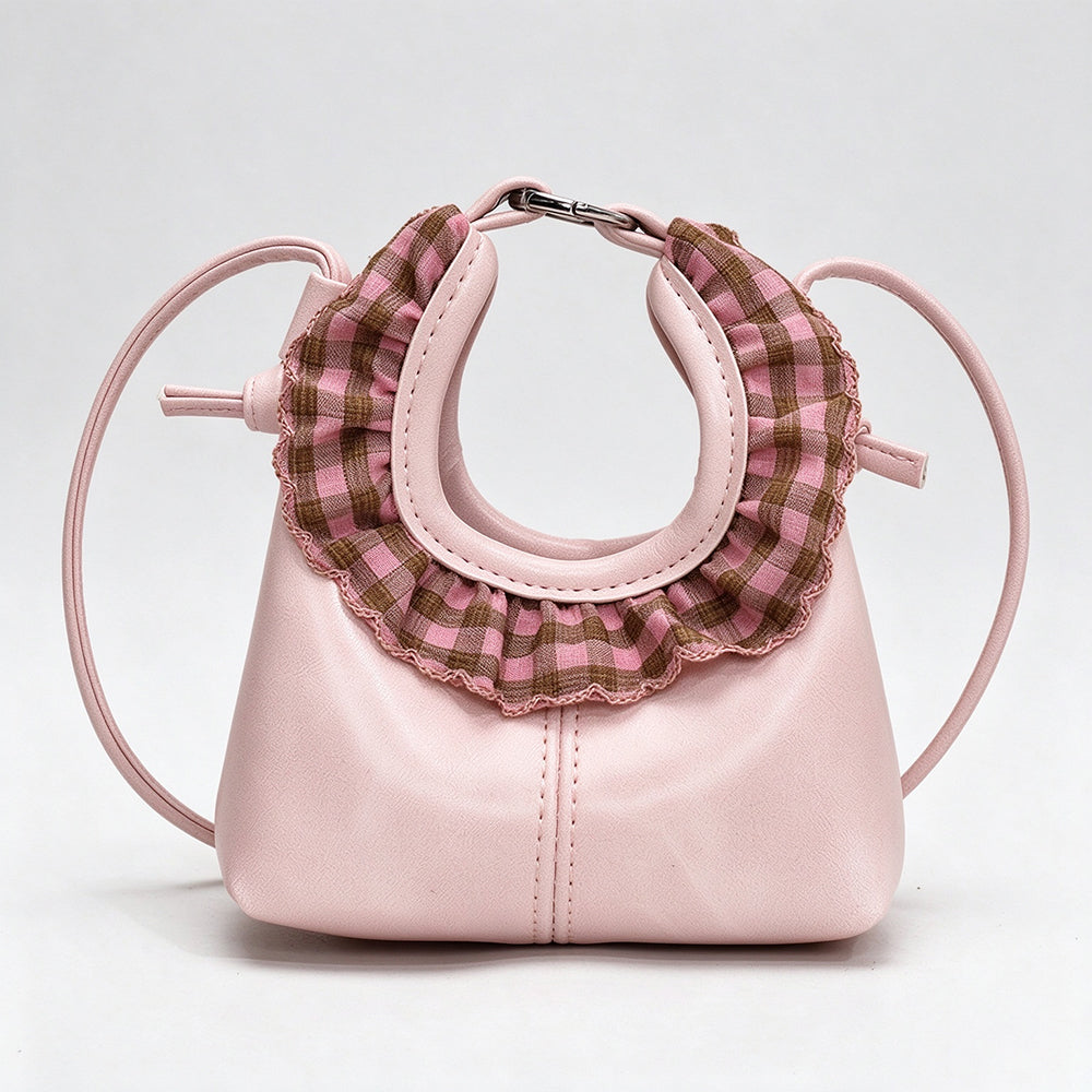 Cute Plaid Ruffle Trim Mini - DippedShop Wholesale - #3651