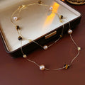 Stylish Double Layer Pearl Decor Necklace 6W6JNC958