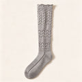 Solid Color Hollow Out Knit Calf Socks 6W8FSO887