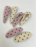 Cute Polka Dot Non Crease Snap Hair Clip 6W6HCP1625
