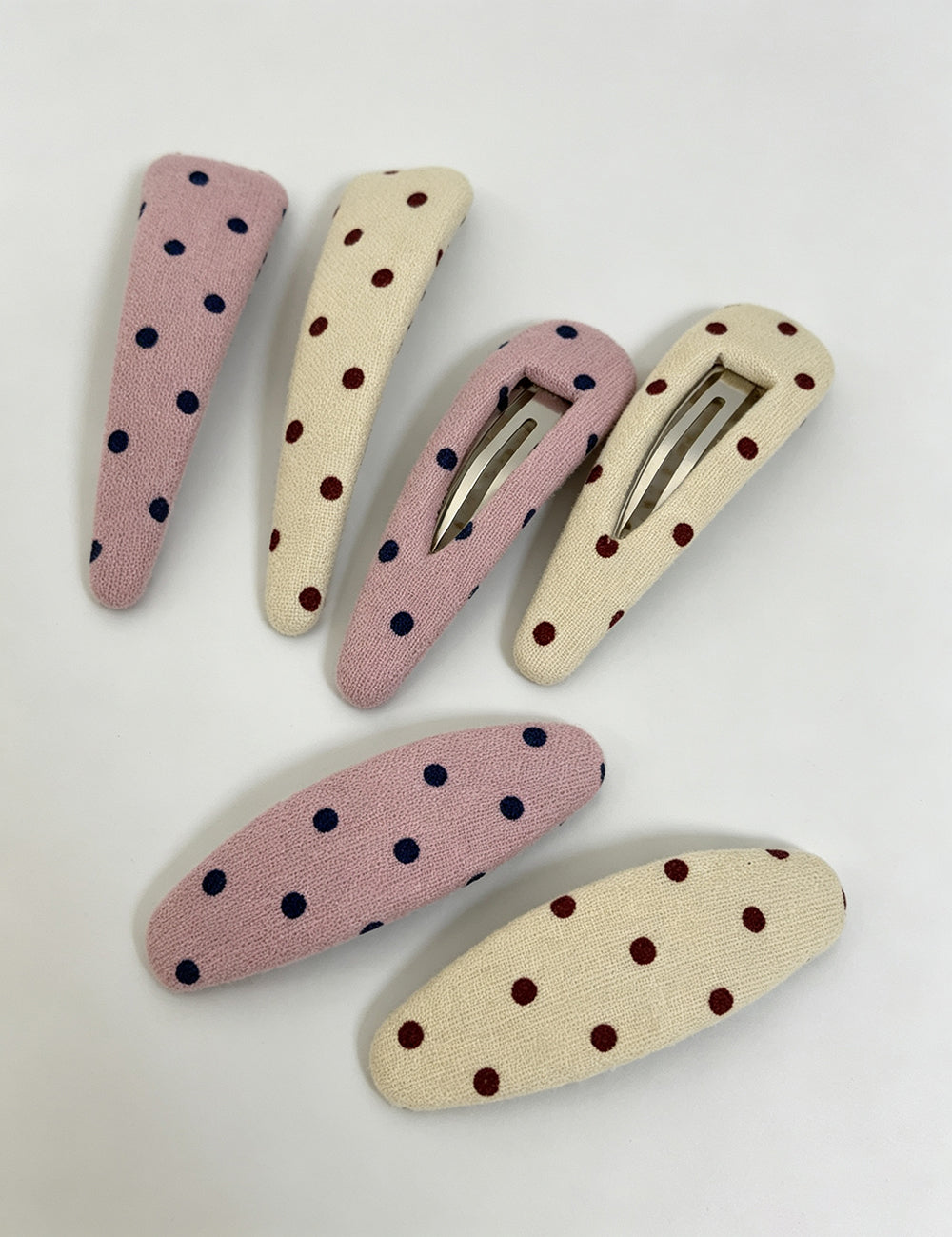 Cute Polka Dot Non Crease Snap Hair Clip 6W6HCP1625