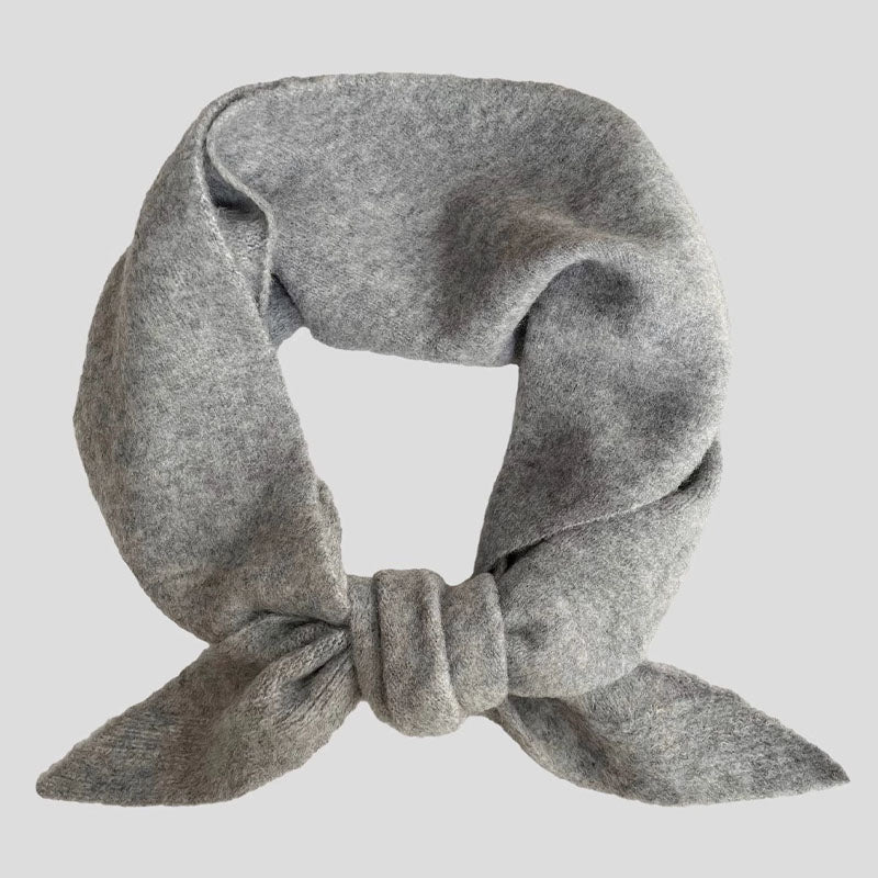 Solid Color Wool Knit Triangle Scarf 6W6NSW277