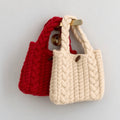 Cute Handmade Cable Knit Mini Handbag 6W10BBG2375