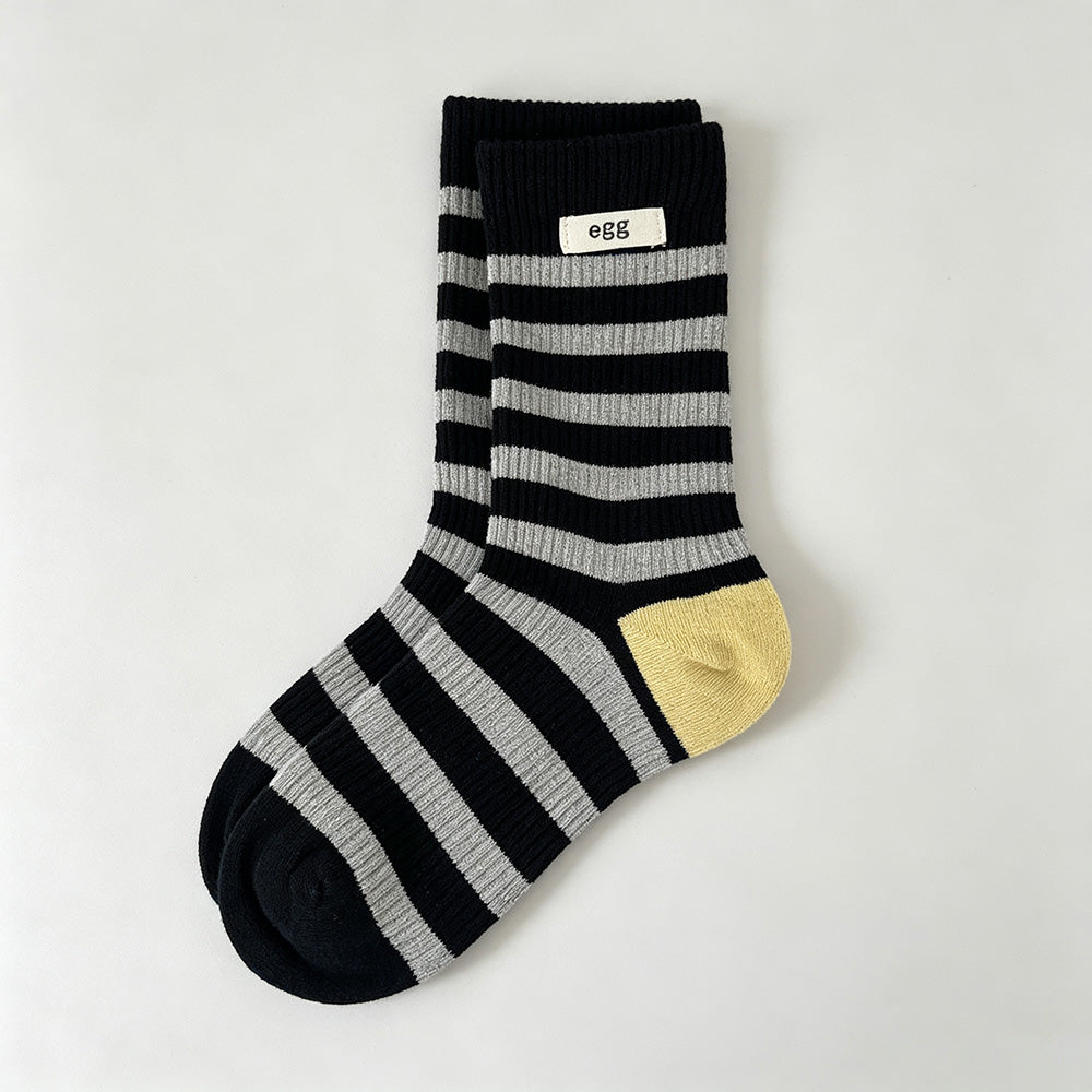 Striped Slouch Crew Socks - DippedShop Wholesale - #3235
