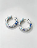 Retro Cubic Zirconia Statement Hoop Earrings 6W6JER741