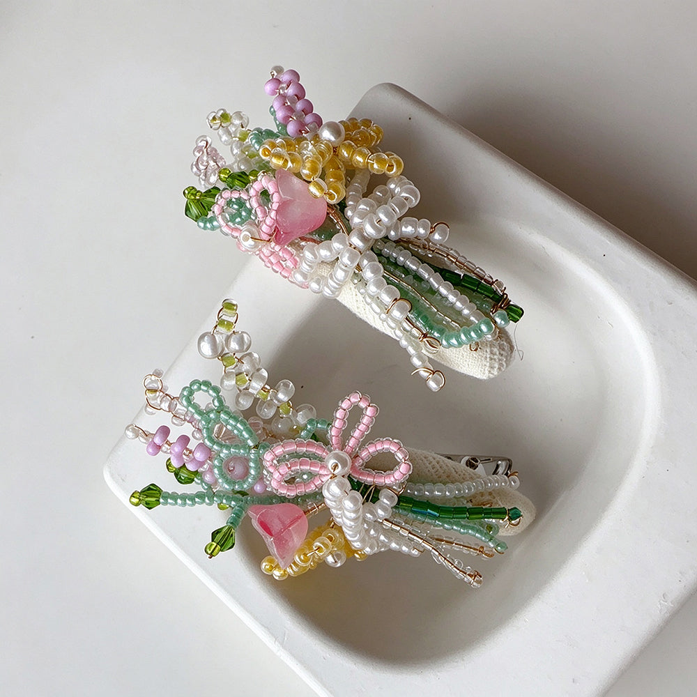 Pearl Bow Hair Clip - DippedShop Wholesale - #1971