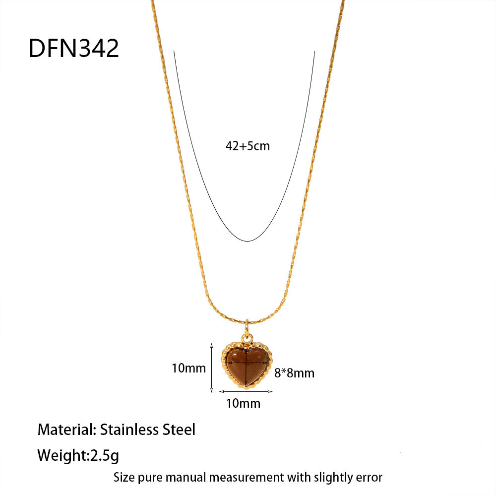 Tiger Eye Pendant Necklace - DippedShop Wholesale - #2003