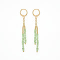 Boho Multi-Color Beaded Tassel Hoop Earrings 6W6JER952
