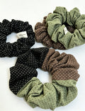 Ruffled Polka Dot Scrunchies - DippedShop Wholesale - #4947