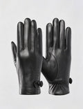 Fleece Lined Leather Touchscreen Gloves - DippedShop Wholesale - #8723