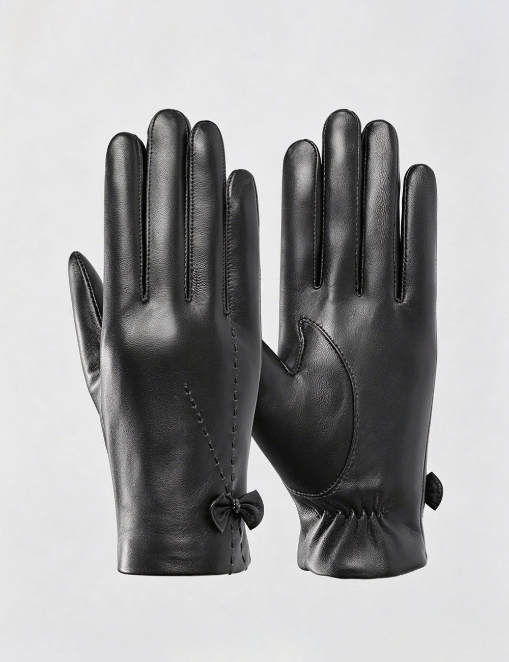 Fleece Lined Leather Touchscreen Gloves - DippedShop Wholesale - #8723
