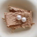 Large Round Pearl Stud Earrings - DippedShop Wholesale - #2563