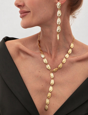 Chunky Statement Y Necklace - DippedShop Wholesale - #2723