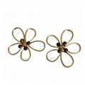 Trendy Hollow Out Flower Beaded Stud Earrings 6W6JER590