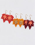Maple Leaf Dangle Earrings - DippedShop Wholesale - #9059