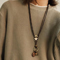 Layered Wooden Star Necklace - DippedShop Wholesale - #4643