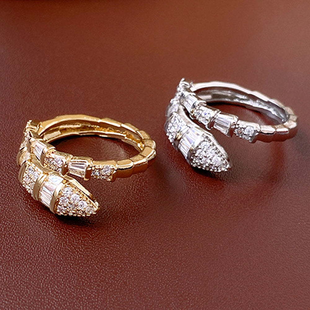 Trendy Snake Cubic Zirconia Open Finger Ring 6W6JRG378