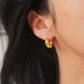 Twisted C-Shaped Stud Earrings - DippedShop Wholesale - #1555