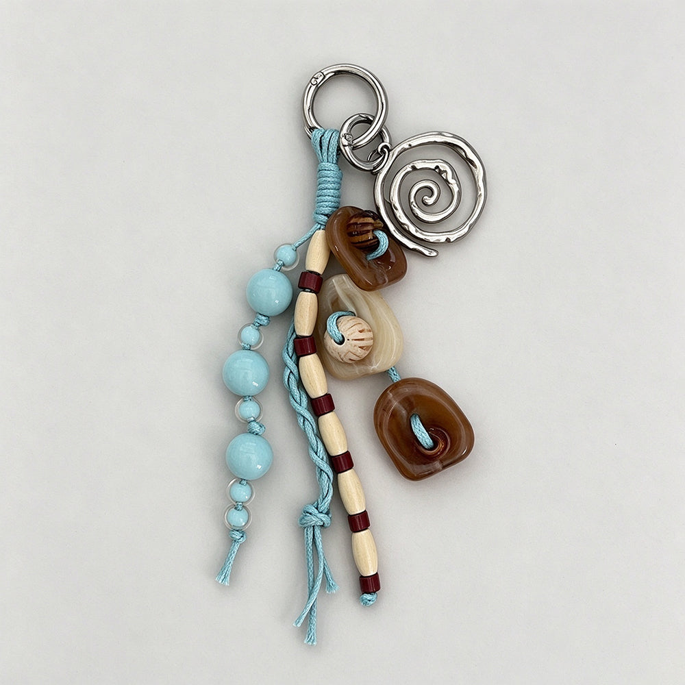 Creative Handmade Woven Beaded Keychain Bag Charm 6W10BBC858