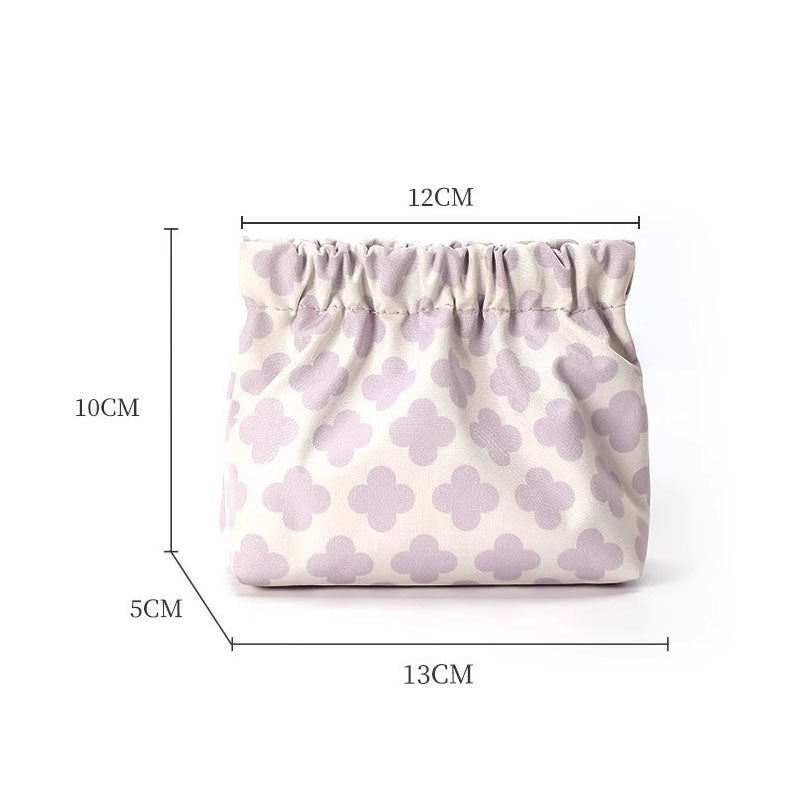Cute Peach Print Portable Mini Makeup Bag MK2BW6S10BOB122