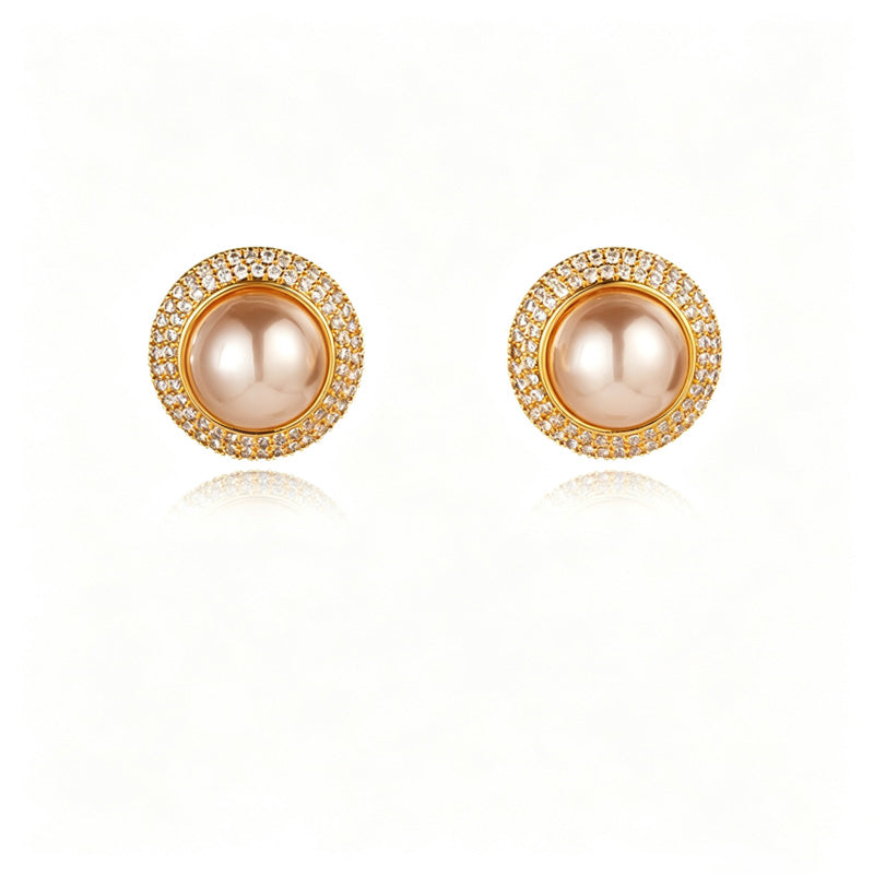 Dainty Rhinestone 3D Floral Dangle Stud Earrings 6W6JER563