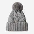 Minimalist Solid Color Fold-Over Cuff Knit Hat 6W6HAT632