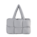 Simple Solid Color Soft Puffer Tote Bag 6W10BBG1801
