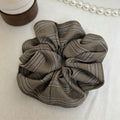 Simple Solid Color Striped Ruffled Scrunchies 6W6HSR375