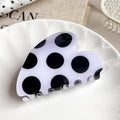 Polka Dot Heart Hair Claw - DippedShop Wholesale - #4547