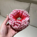 Elegant Lace Trim Ruched Oversized Hair Scrunchie 6W6HSR472