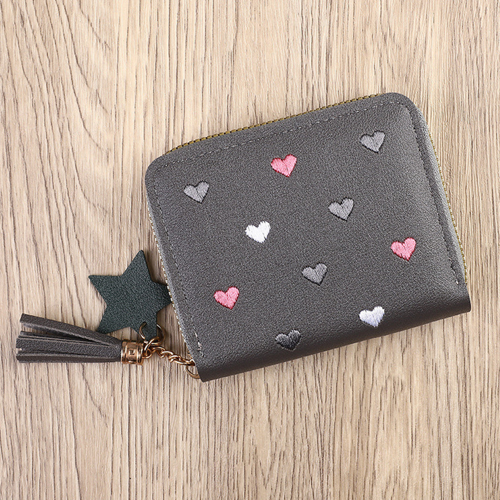 Heart Embroidery Coin Purse - DippedShop Wholesale - #4115