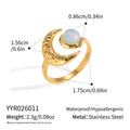 Moon Open Adjustable Ring - DippedShop Wholesale - #9811