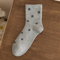 Floral Jacquard Knit Socks - DippedShop Wholesale - #5731