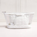 Minimalist Solid Color Quilt Shell Cosmetic Bag 6C5CO271