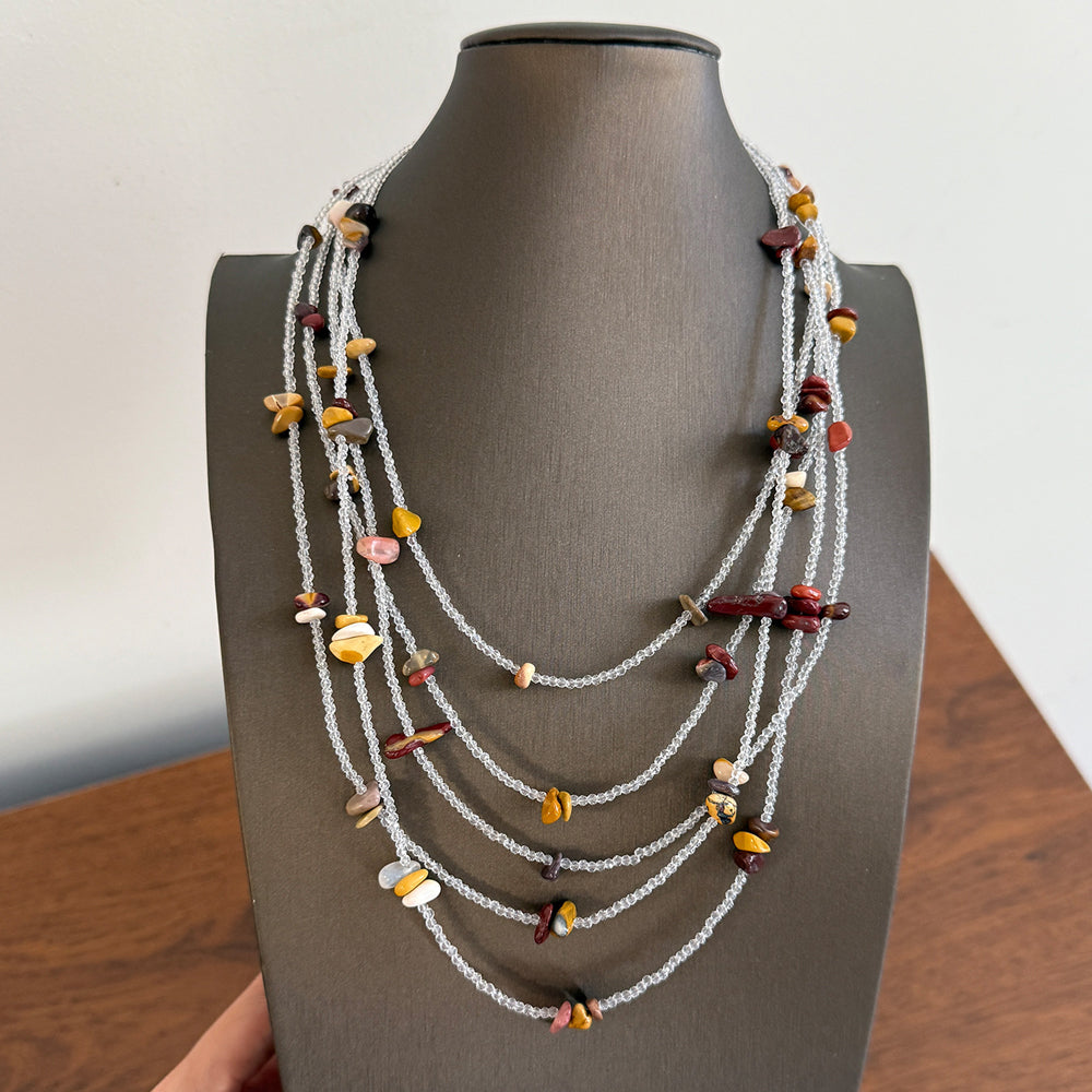 Gemstone Beaded Necklace - DippedShop Wholesale - #8211