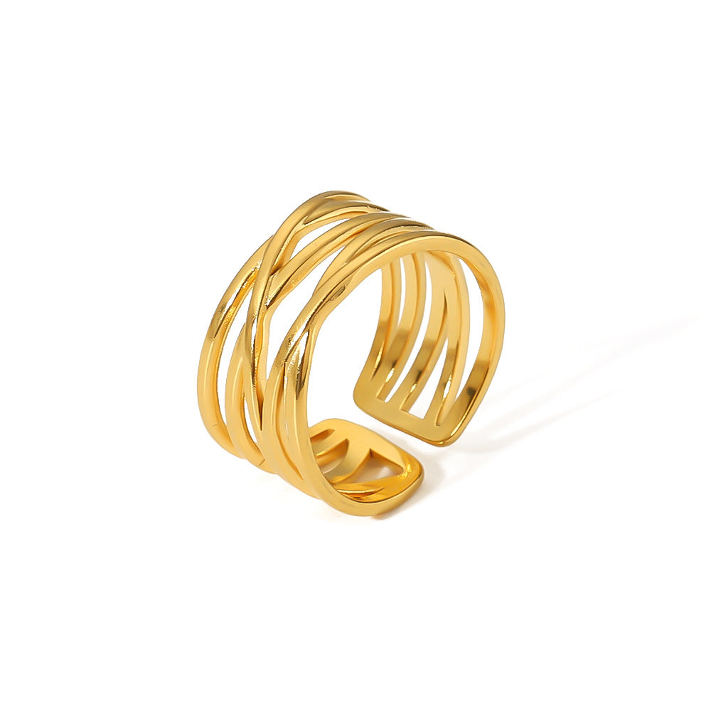 Geometric Statement Ring - DippedShop Wholesale - #8547