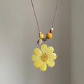 Flower Resin Pendant Necklace - DippedShop Wholesale - #3667