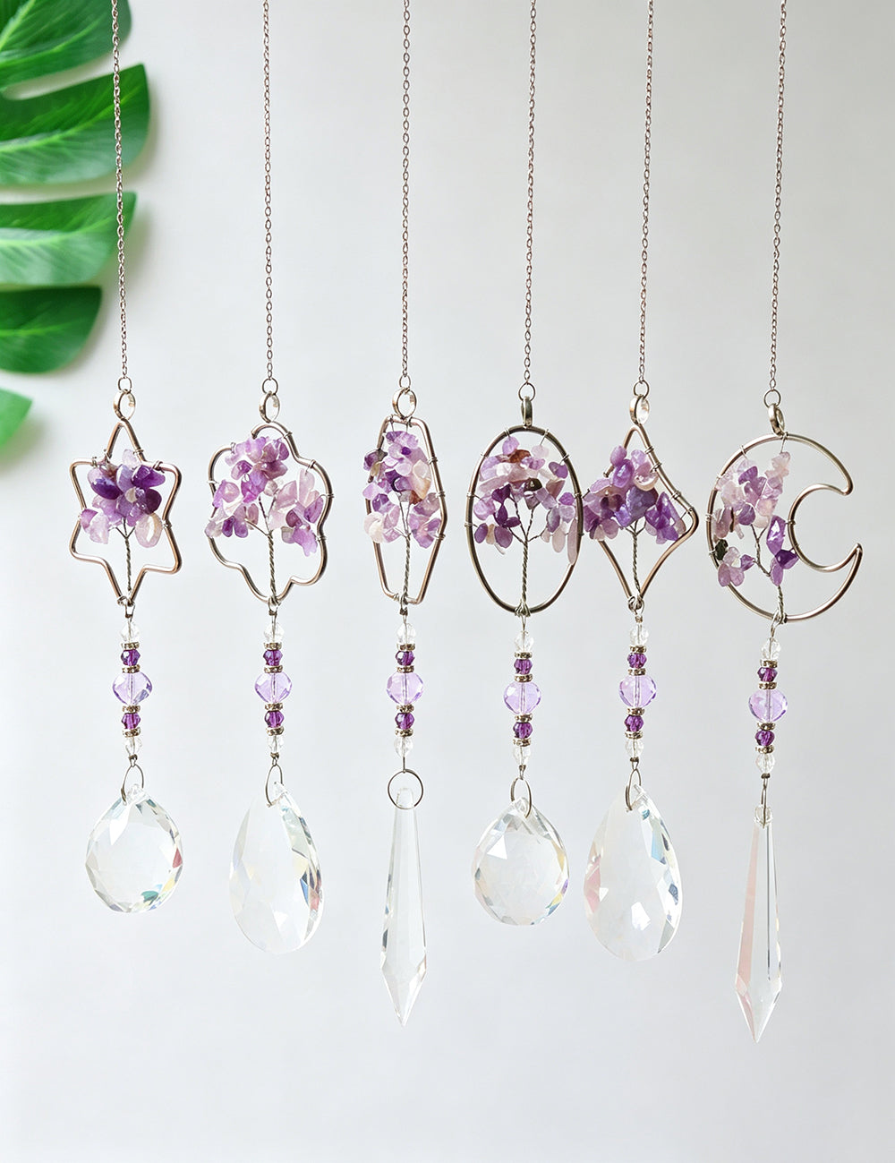 Purple Stone Tree of Life Crystal Sun Catcher 6H7HLS169